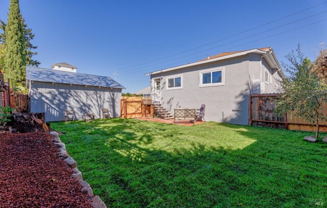 property entrance featuring visible vents and stucco siding