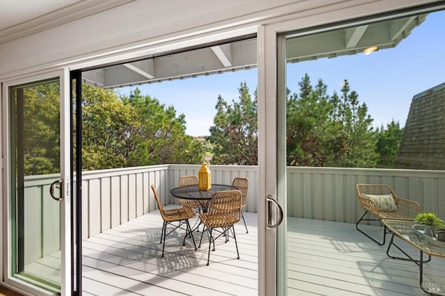 view of sunroom