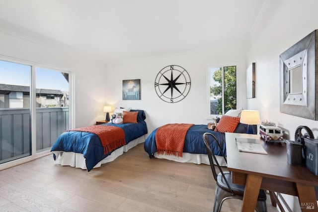 bedroom featuring wood finished floors