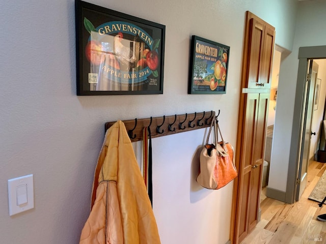 interior details featuring wood finished floors