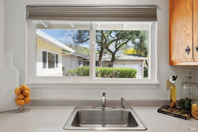 details with light countertops and a sink