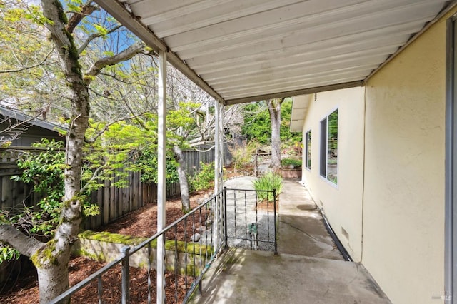 view of patio with a fenced backyard