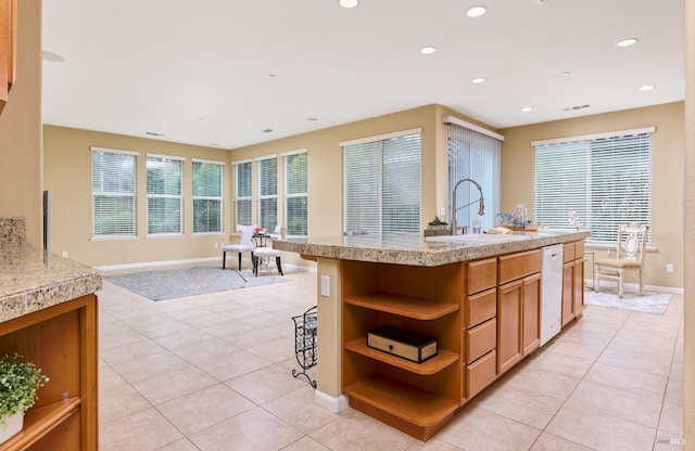 503 Twin Lakes Ln, Rio Vista, CA 94571 - kitchen with baseboards, open shelves, and light countertops