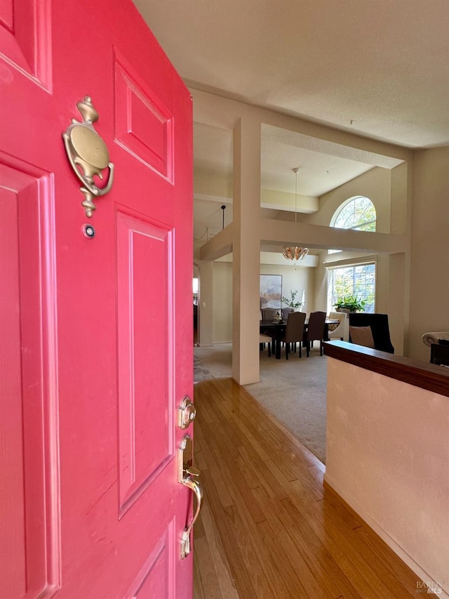 foyer featuring hardwood / wood-style flooring