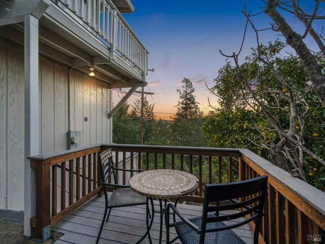 view of deck at dusk