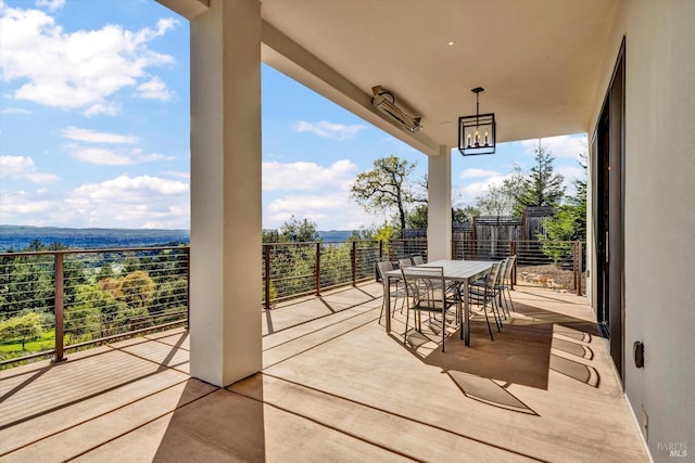 view of patio featuring outdoor dining area