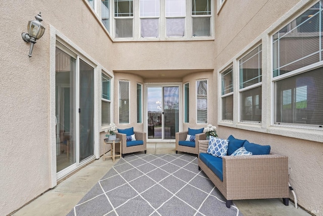 view of patio with outdoor lounge area