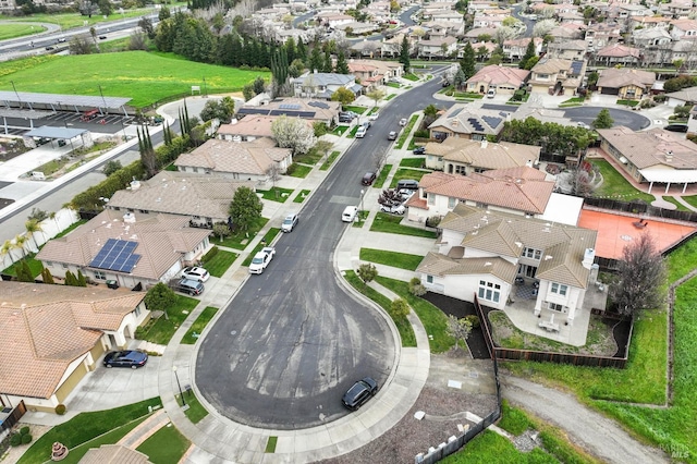 bird's eye view with a residential view