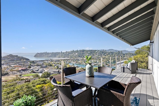 45 Harbor Oak Dr Unit 35, Tiburon, CA 94920 - balcony featuring outdoor dining area and a water view
