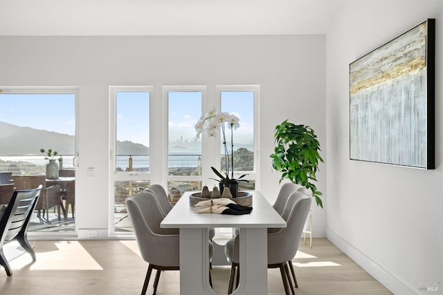 45 Harbor Oak Dr Unit 35, Tiburon, CA 94920 - dining room featuring baseboards and light wood-type flooring