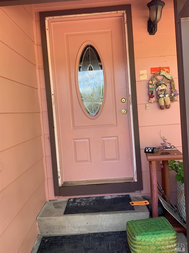 view of doorway to property