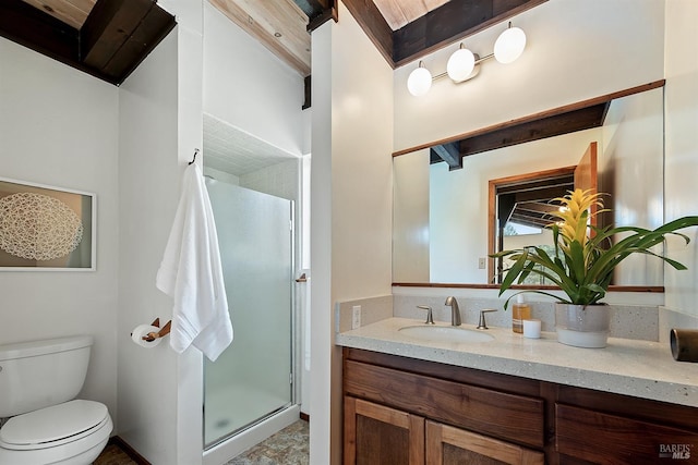 3651 Bones Rd, Sebastopol, CA 95472 - full bath with a stall shower, vanity, and toilet