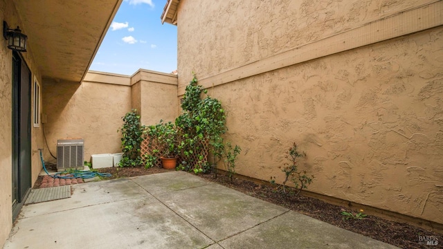 view of patio / terrace featuring central AC unit