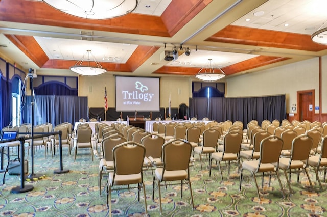 501 Three Rivers Ct, Rio Vista, CA 94571 - misc room with a tray ceiling and carpet floors