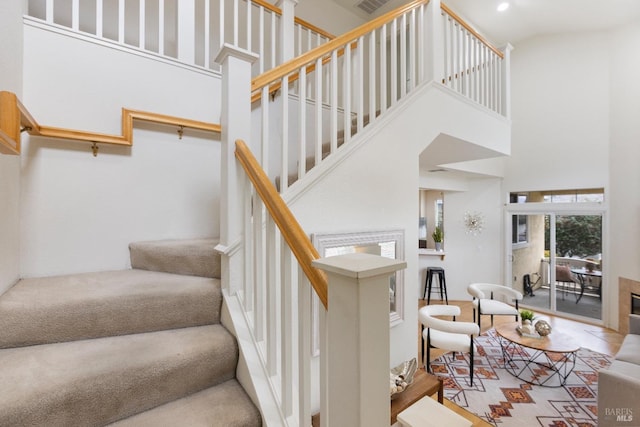 330 Windward Cmn Unit 4, Livermore, CA 94551 - staircase with a towering ceiling