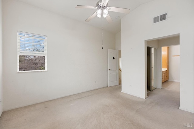 330 Windward Cmn Unit 4, Livermore, CA 94551 - unfurnished bedroom featuring light carpet and high vaulted ceiling