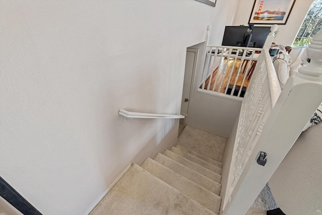 5829 San Juan Way Unit 34, Citrus Heights, CA 95610 - staircase featuring carpet and baseboards