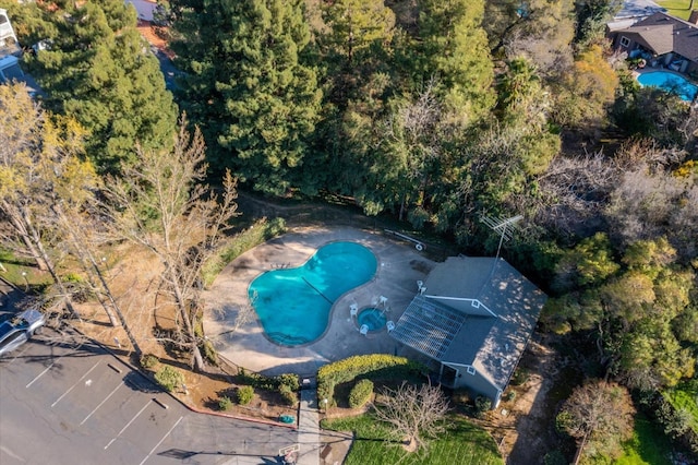 5829 San Juan Way Unit 34, Citrus Heights, CA 95610 - drone / aerial view of a pool area