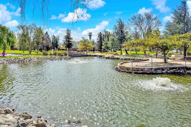 view of water feature