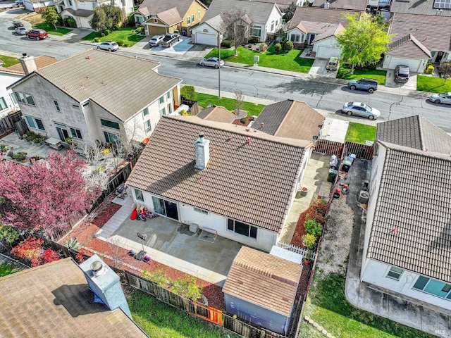 aerial view featuring a residential view