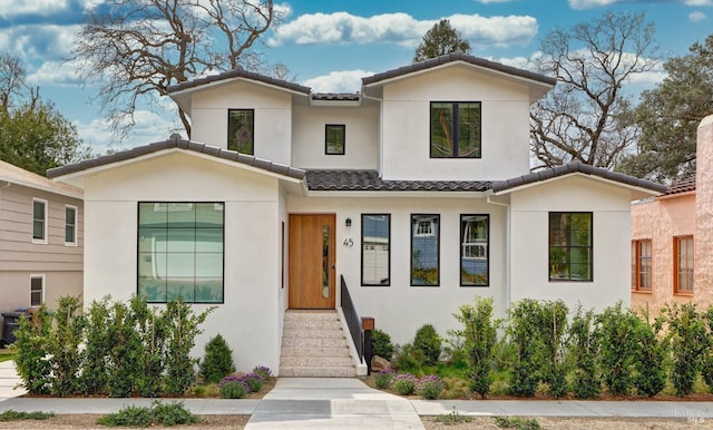 45 Brookside Dr, San Anselmo, CA 94960 - view of front of house featuring stucco siding and a tiled roof