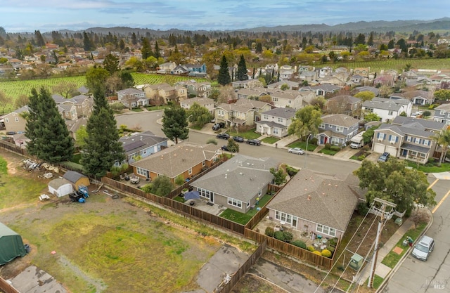 3982 Lucero St, Napa, CA 94558 - aerial view of property and surrounding area featuring nearby suburban area and a mountain backdrop