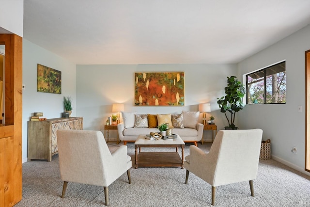 view of carpeted living room