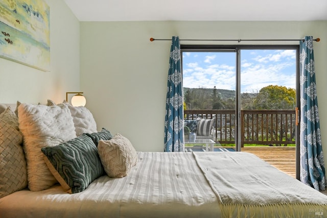 bedroom with access to outside