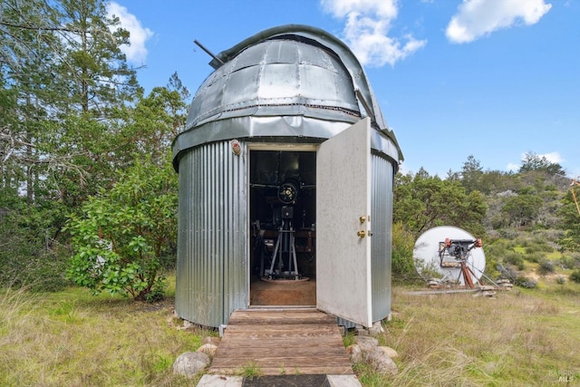 view of shed
