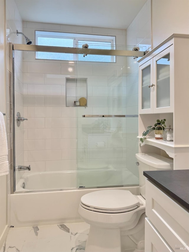 2131 1st Ave, Napa, CA 94558 - full bathroom featuring vanity, toilet, and bath / shower combo with glass door