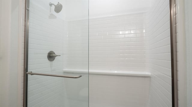 full bathroom featuring a shower stall