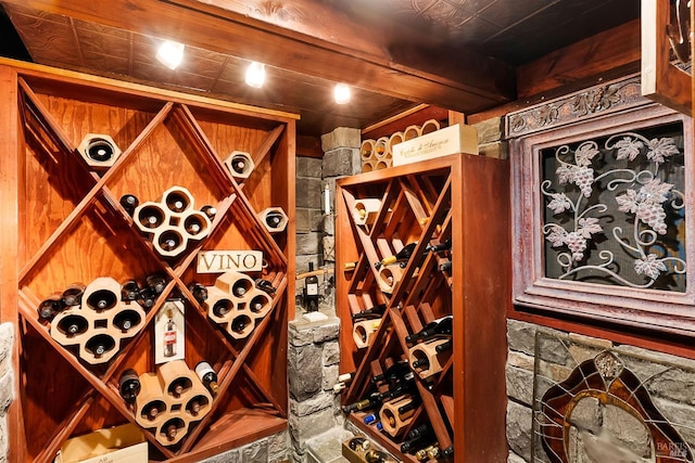 view of wine room
