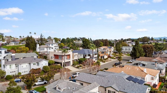 aerial view featuring a residential view