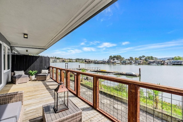 835 S Eliseo Dr, Greenbrae, CA 94904 - balcony featuring a water view and a dock