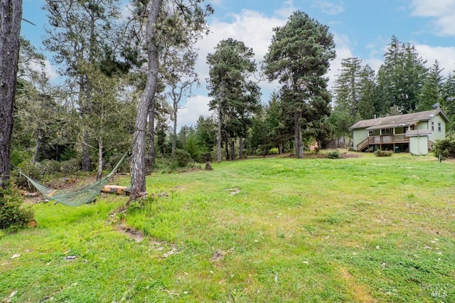 27821 Ten Mile Rd, Point Arena, CA 95468 - view of yard with a deck