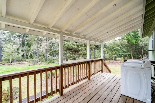 27821 Ten Mile Rd, Point Arena, CA 95468 - wooden deck featuring a lawn