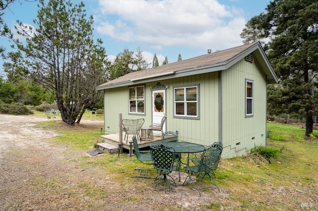 27821 Ten Mile Rd, Point Arena, CA 95468 - back of property featuring a yard and crawl space