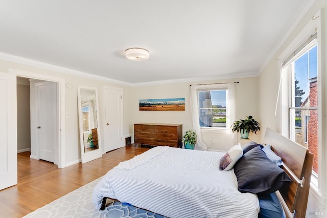 36 Wilson Ave, Vallejo, CA 94590 - bedroom featuring baseboards, ornamental molding, visible vents, and wood finished floors