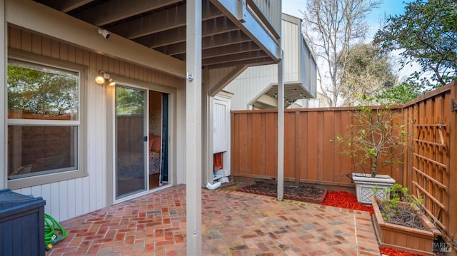 view of patio / terrace with a fenced backyard