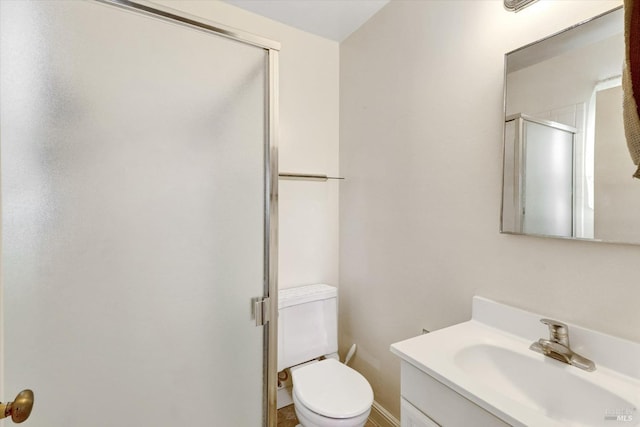 1014 Falcon Dr, Vallejo, CA 94589 - bathroom featuring toilet, a stall shower, and vanity