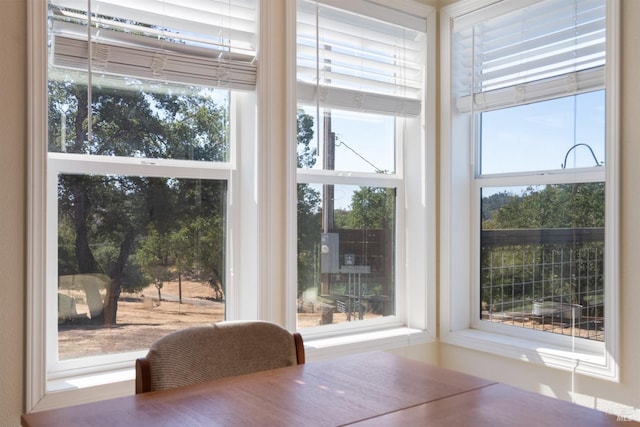 view of unfurnished dining area