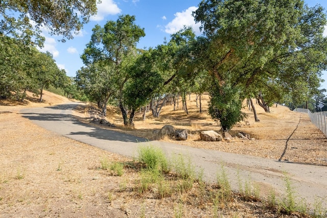 view of street featuring a rural view