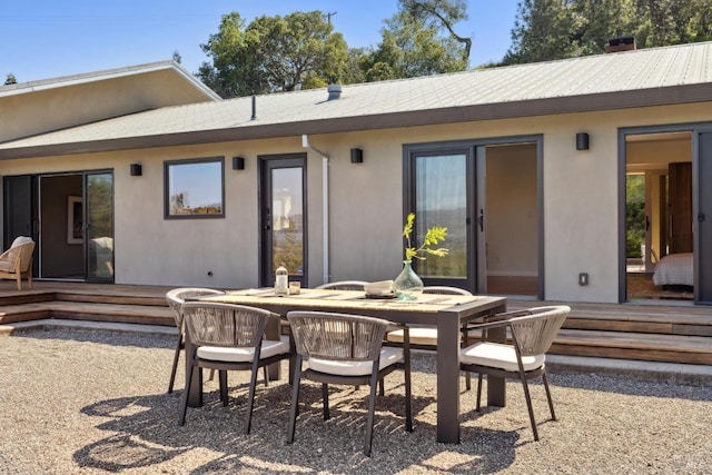 4127 Dry Creek Rd, Napa, CA 94558 - rear view of house with outdoor dining space, a patio, and stucco siding