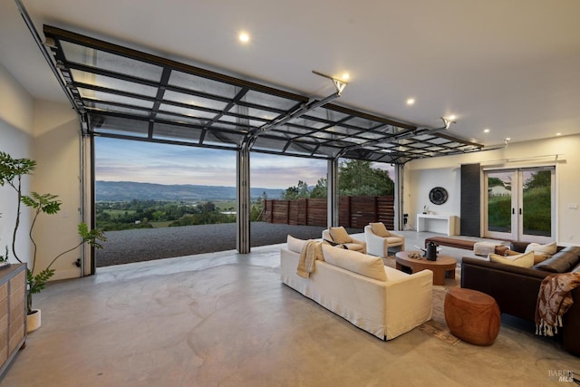 interior space with a sunroom