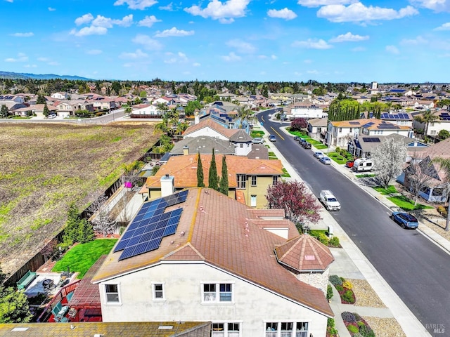bird's eye view with a residential view