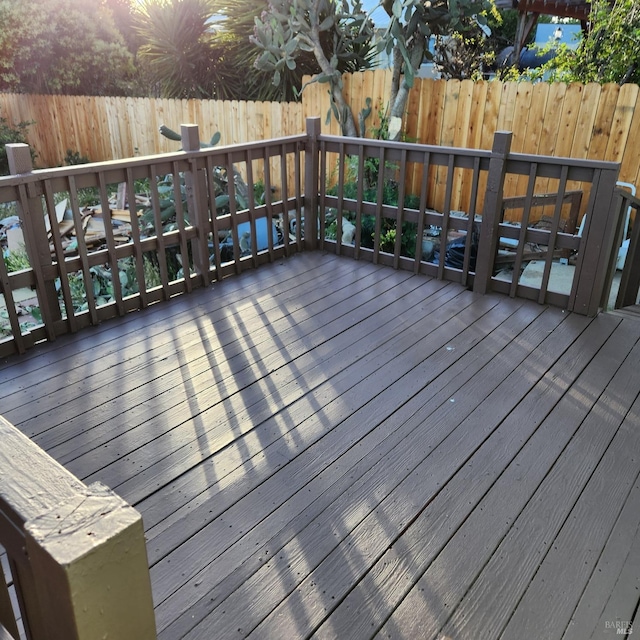 wooden deck with fence