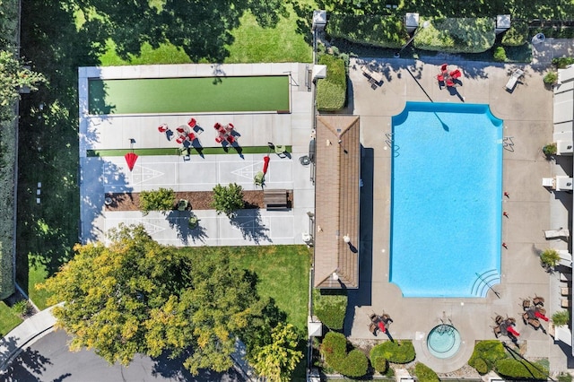 birds eye view of property