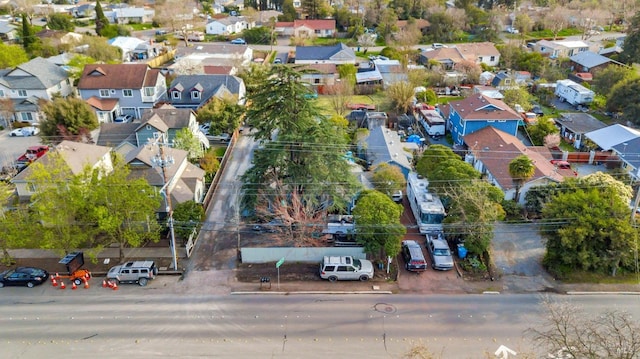 aerial view with a residential view