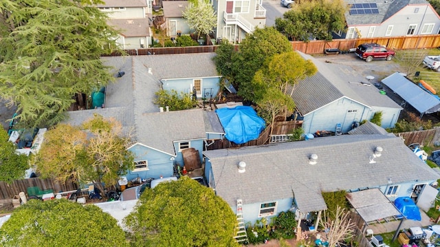 bird's eye view with a residential view