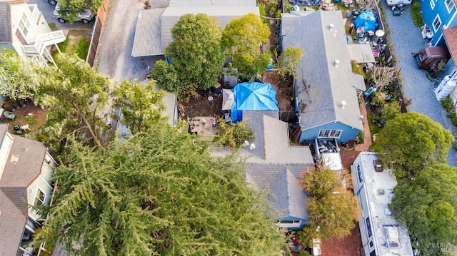 aerial view featuring a residential view